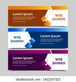 Vector abstract design banner web template.