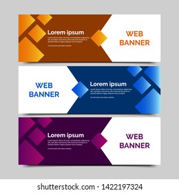 Vector abstract design banner web template.