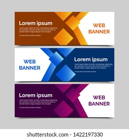 Vector abstract design banner web template.