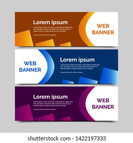 Vector abstract design banner web template.