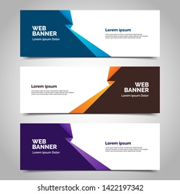 Vector abstract design banner web template.