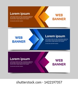 Vector abstract design banner web template.