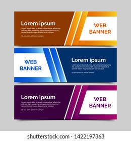 Vector abstract design banner web template.