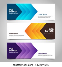 Vector abstract design banner web template.