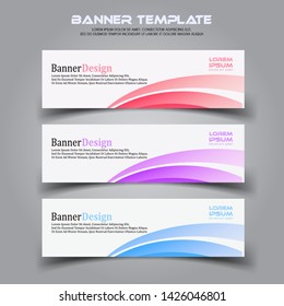 Vector abstract design banner web template.