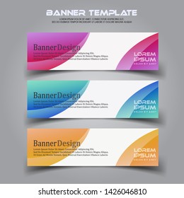 Vector abstract design banner web template.