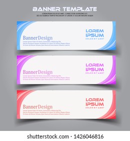 Vector abstract design banner web template.