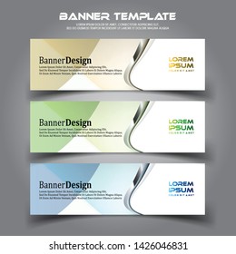Vector abstract design banner web template.