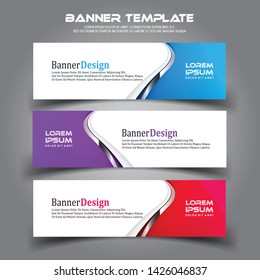 Vector abstract design banner web template.