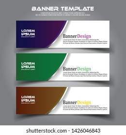 Vector abstract design banner web template.