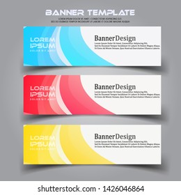 Vector abstract design banner web template.