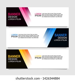 Vector abstract design banner web template.