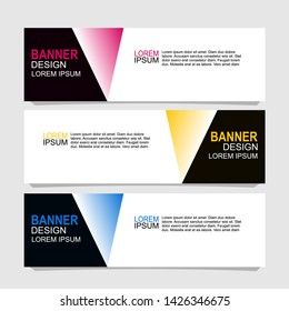 Vector abstract design banner web template.