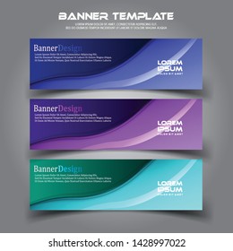 Vector abstract design banner web template.