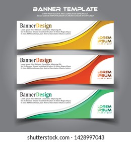 Vector abstract design banner web template.