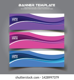 Vector abstract design banner web template.