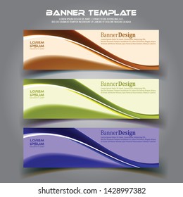 Vector abstract design banner web template.