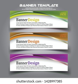 Vector abstract design banner web template.
