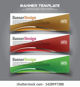 Vector abstract design banner web template.