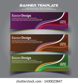 Vector abstract design banner web template.