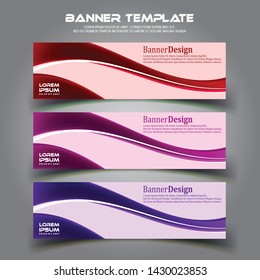 Vector abstract design banner web template.