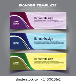 Vector abstract design banner web template.