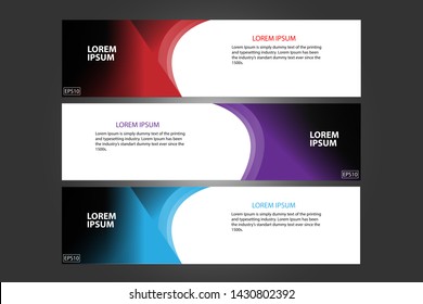 Vector abstract design banner web template.