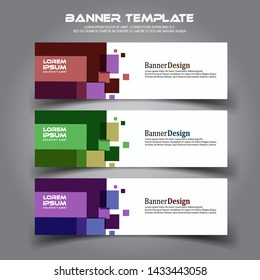 Vector abstract design banner web template.