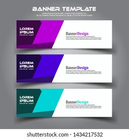 Vector abstract design banner web template.