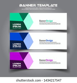 Vector abstract design banner web template.
