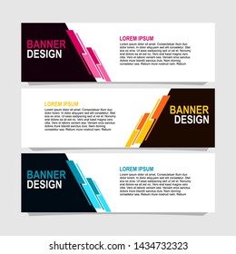 Vector abstract design banner web template. 