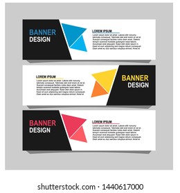 Vector abstract design banner web template.