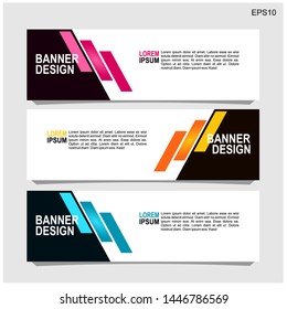 Vector abstract design banner web template.
