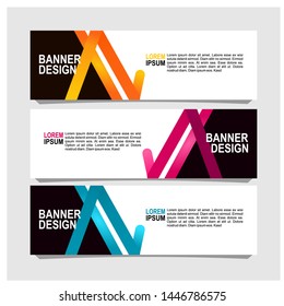 Vector abstract design banner web template.