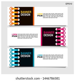 Vector abstract design banner web template.