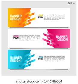 Vector abstract design banner web template.