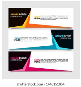 Vector abstract design banner web template.