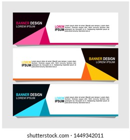 Vector abstract design banner web template.