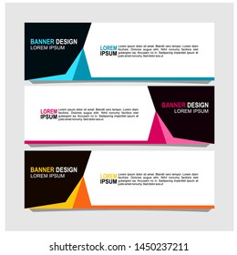 Vector abstract design banner web template.