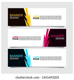 Vector abstract design banner web template.