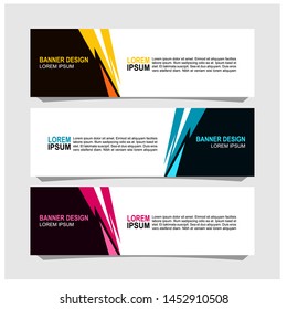 Vector abstract design banner web template.