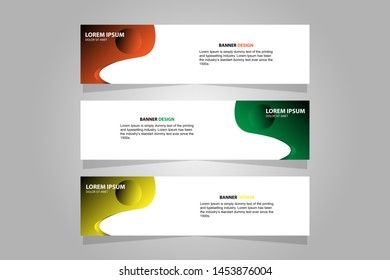 Vector abstract design banner web template.