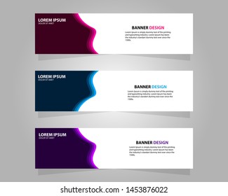 Vector abstract design banner web template.