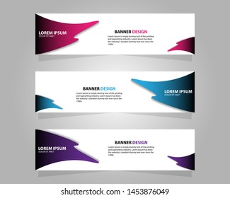 Vector abstract design banner web template.