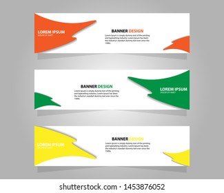 Vector abstract design banner web template.