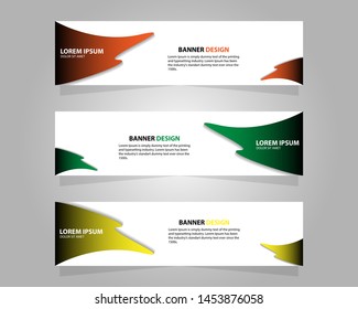 Vector abstract design banner web template.