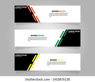 Vector abstract design banner web template.