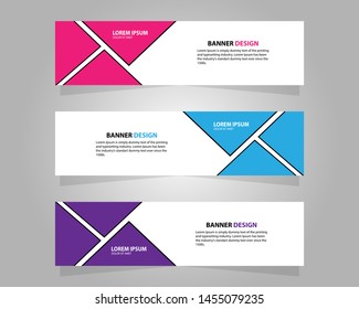 Vector abstract design banner web template.