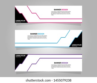 Vector abstract design banner web template.