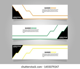 Vector abstract design banner web template.